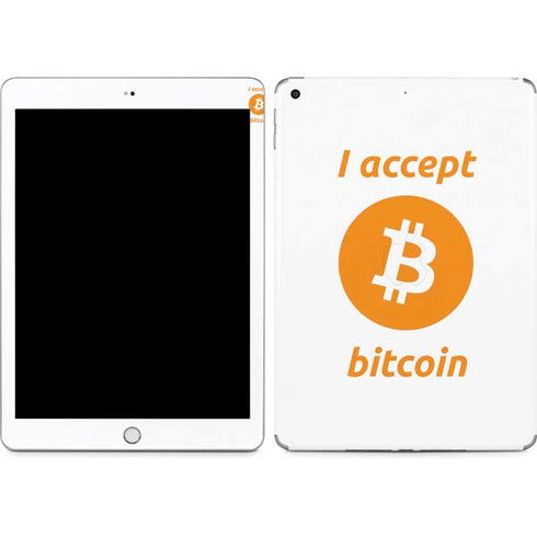 I Accept Bitcoin Apple iPad Skin