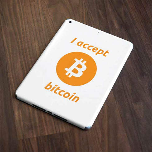 I Accept Bitcoin Apple iPad Skin