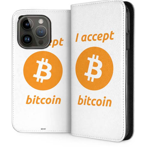 I Accept Bitcoin iPhone 15 Pro Folio Case