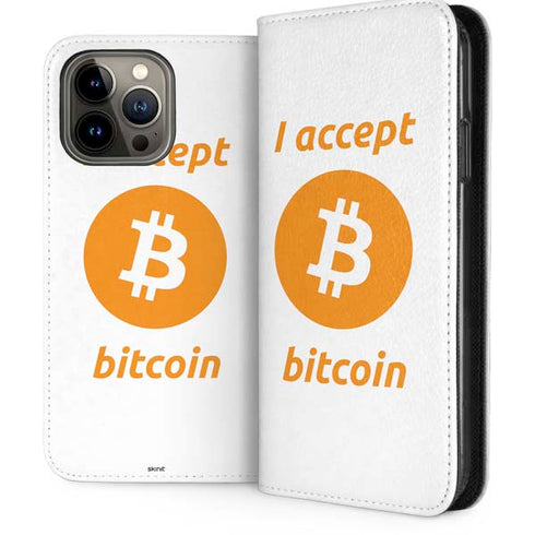 I Accept Bitcoin iPhone 15 Pro Max Folio Case