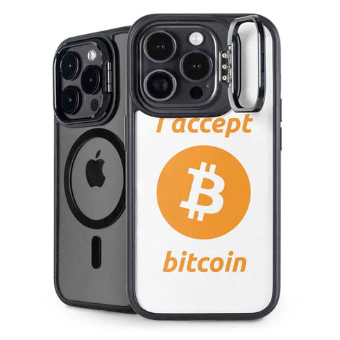 I Accept Bitcoin iPhone 15 Pro Max Kickstand Case