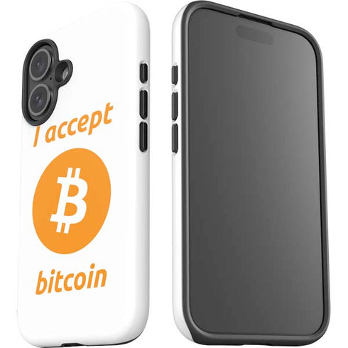 I Accept Bitcoin iPhone 16 Plus Impact Case