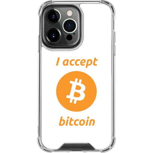 I Accept Bitcoin iPhone 16 Pro Clear Case