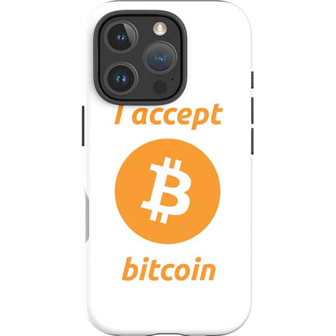 I Accept Bitcoin iPhone 16 Pro Impact Case