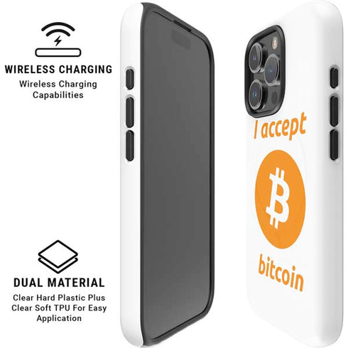 I Accept Bitcoin iPhone 16 Pro Max Magsafe Impact Case