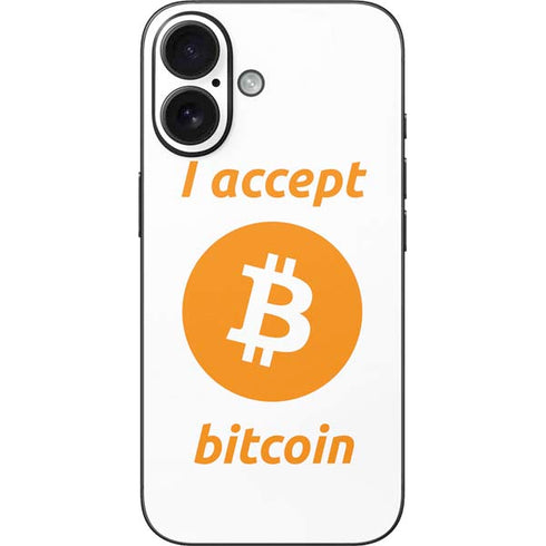 I Accept Bitcoin iPhone 16 Skin
