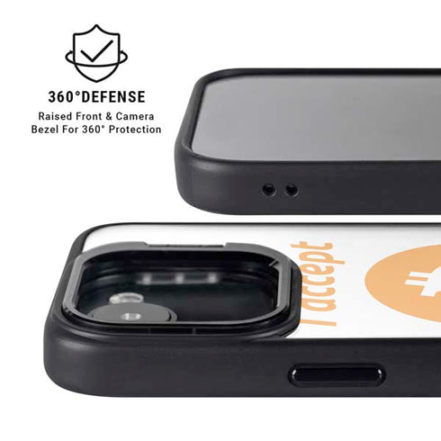 I Accept Bitcoin iPhone 16e Kickstand Case