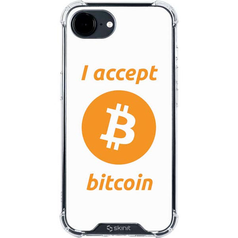 I Accept Bitcoin iPhone 16e Clear Case