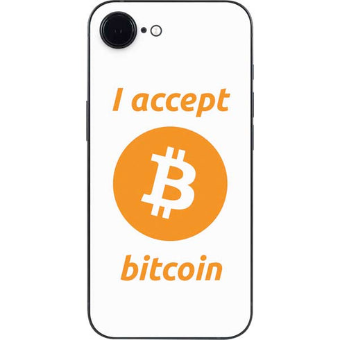 I Accept Bitcoin iPhone 16e Skin