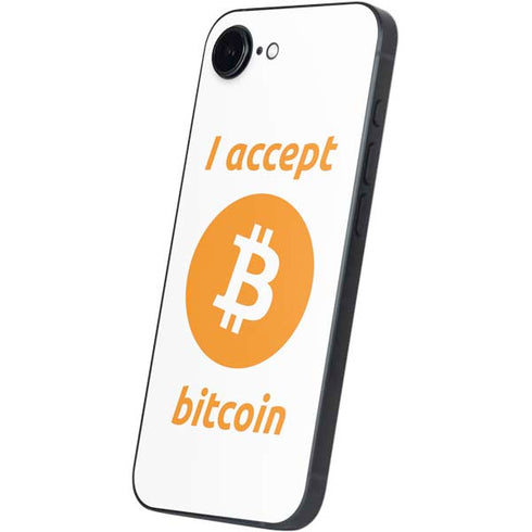I Accept Bitcoin iPhone 16e Skin