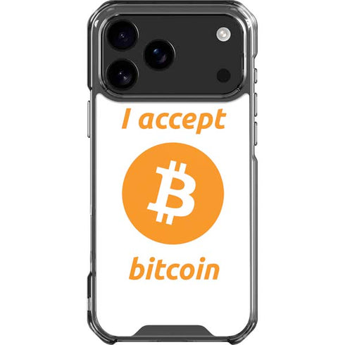 I Accept Bitcoin iPhone 18 Pro Max Clear Case