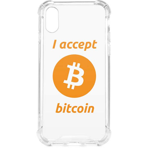 I Accept Bitcoin iPhone XS Clear Case