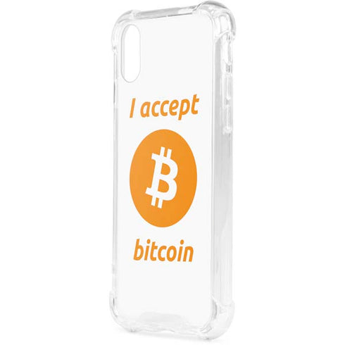 I Accept Bitcoin iPhone XS Clear Case