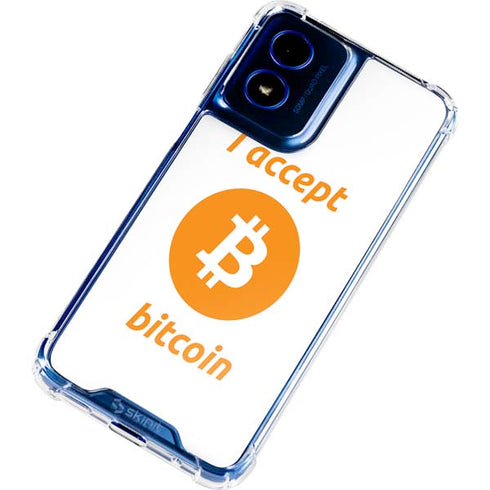 I Accept Bitcoin Moto G 5G (2024) Clear Case