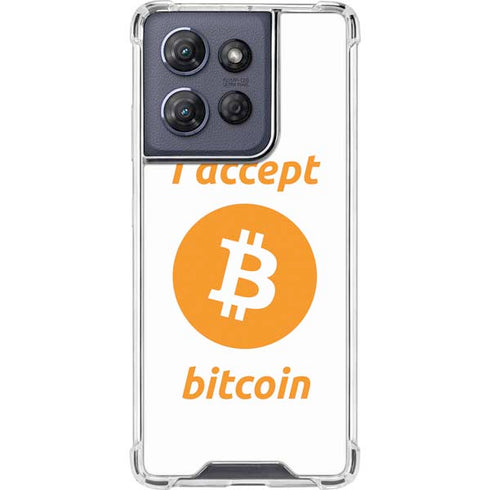 I Accept Bitcoin Moto G Play 5G (2025) Clear Case