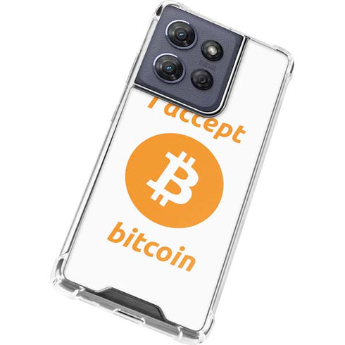 I Accept Bitcoin Moto G Play 5G (2025) Clear Case