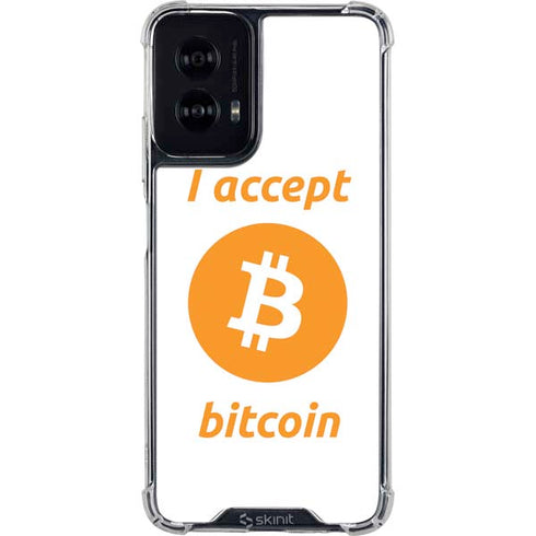 I Accept Bitcoin Moto G Power 5G (2024) Clear Case