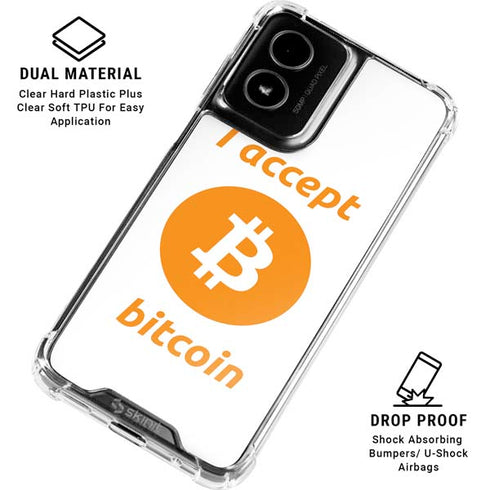 I Accept Bitcoin Moto G Power 5G (2024) Clear Case