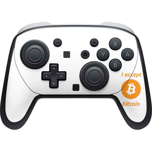 I Accept Bitcoin Nintendo Switch 2 (2025) Pro Controller Skin