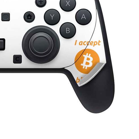 I Accept Bitcoin Nintendo Switch 2 (2025) Pro Controller Skin