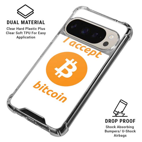 I Accept Bitcoin Pixel 9/9 Pro Clear Case