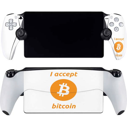 I Accept Bitcoin PlayStation Portal Remote Player Skin