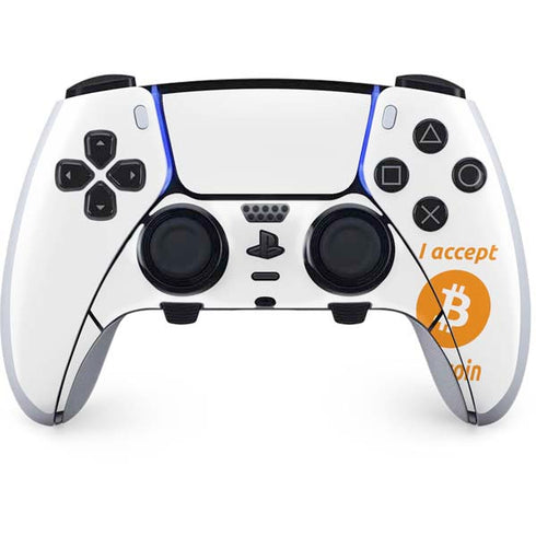 I Accept Bitcoin PS5 DualSense Edge Pro Controller Skin