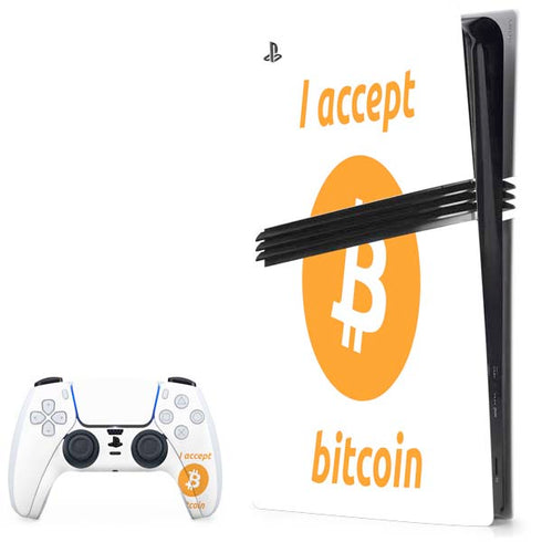 I Accept Bitcoin PS5 Pro Bundle Skin