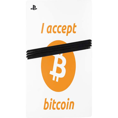 I Accept Bitcoin PS5 Pro Console Skin