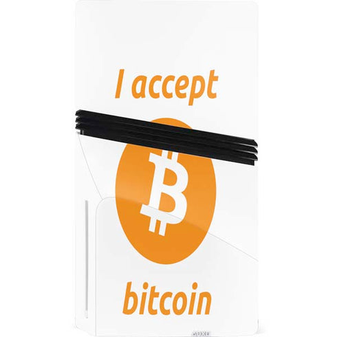 I Accept Bitcoin PS5 Pro Disk Console Skin