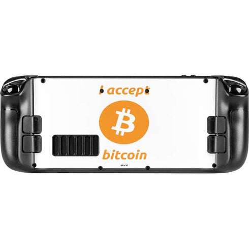 I Accept Bitcoin Steam Deck Handheld Gaming Computer Skin