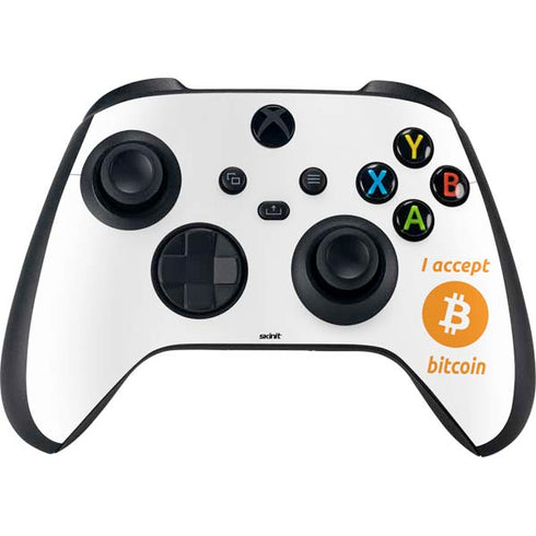 I Accept Bitcoin Xbox Series X Bundle Skin