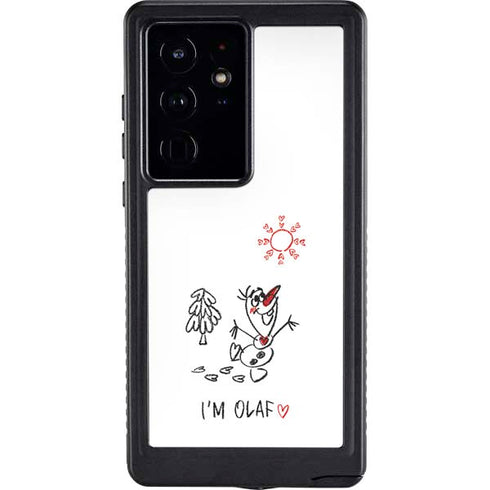 Disney Frozen I Am Olaf Art Galaxy S24 Ultra Waterproof Case