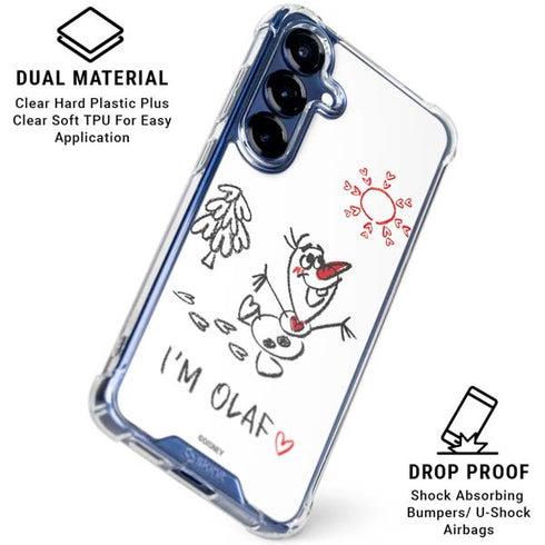Disney Frozen I Am Olaf Art Galaxy S25 Plus Clear Case