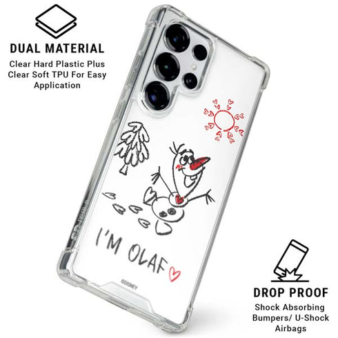 Disney Frozen I Am Olaf Art Galaxy S25 Ultra Clear Case