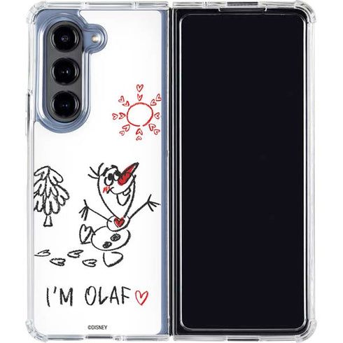 Disney Frozen I Am Olaf Art Galaxy Z Fold5 5G Clear Case