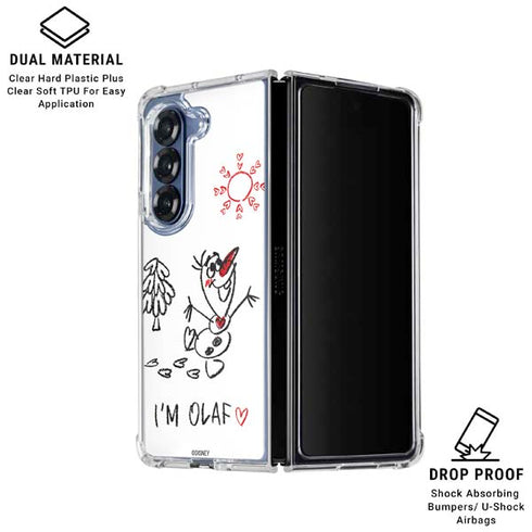 Disney Frozen I Am Olaf Art Galaxy Z Fold6 Clear Case