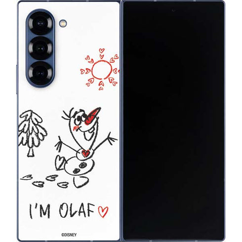 Disney Frozen I Am Olaf Art Galaxy Z Fold6 Skin