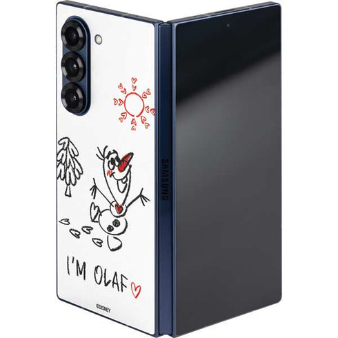 Disney Frozen I Am Olaf Art Galaxy Z Fold6 Skin
