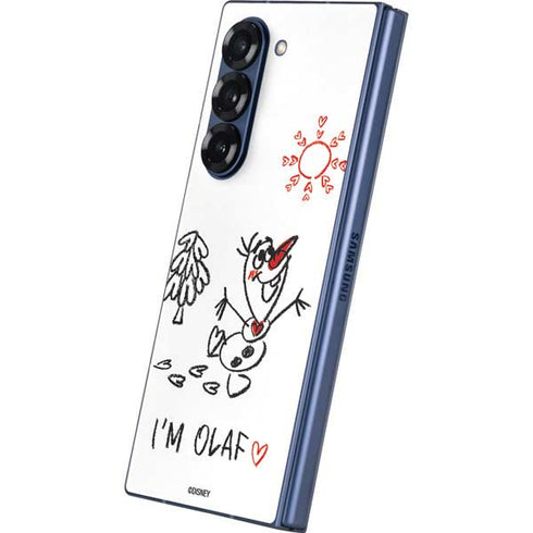Disney Frozen I Am Olaf Art Galaxy Z Fold6 Skin