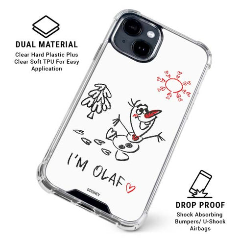 Disney Frozen I Am Olaf Art iPhone 15 Clear Case