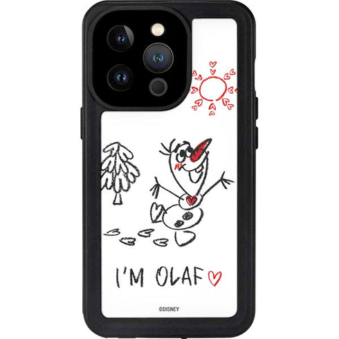 Disney Frozen I Am Olaf Art iPhone 15 Pro Waterproof Case