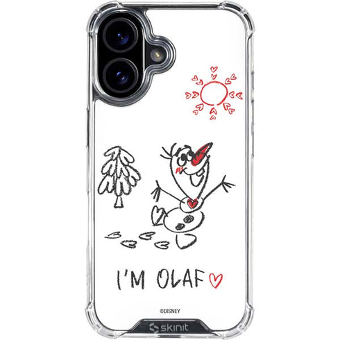 Disney Frozen I Am Olaf Art iPhone 16 Clear Case