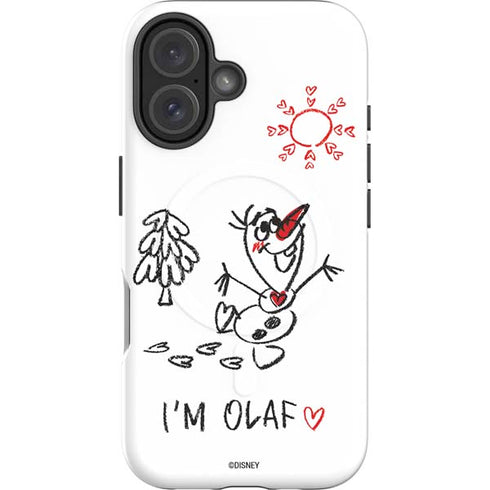 Disney Frozen I Am Olaf Art iPhone 16 Magsafe Impact Case