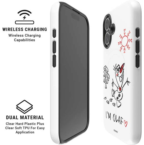 Disney Frozen I Am Olaf Art iPhone 16 Plus Magsafe Impact Case