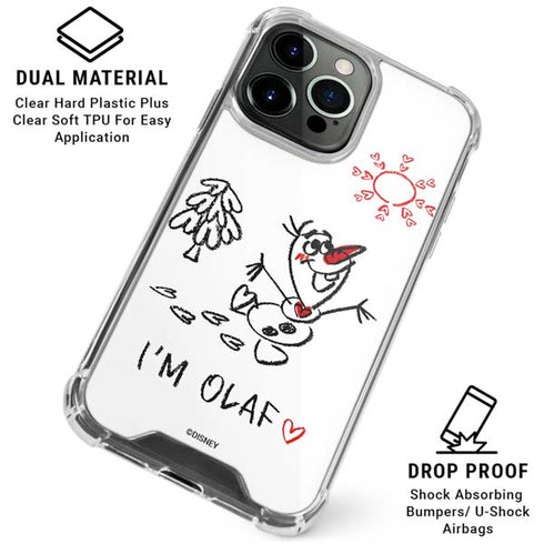 Disney Frozen I Am Olaf Art iPhone 16 Pro Max Clear Case