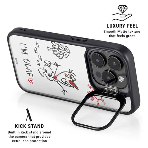 Disney Frozen I Am Olaf Art iPhone 16 Pro Max Kickstand Case