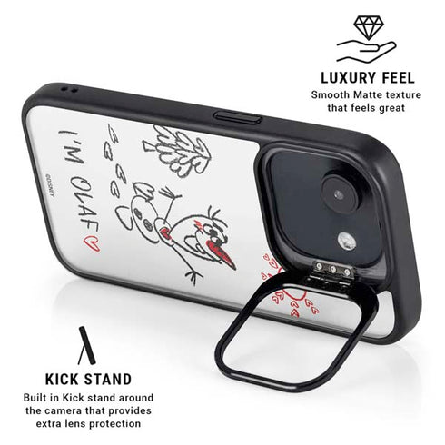 Disney Frozen I Am Olaf Art iPhone 16e Kickstand Case