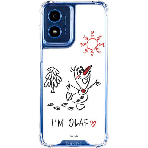Disney Frozen I Am Olaf Art Moto G Play 4G (2024) Clear Case