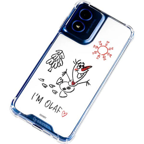 Disney Frozen I Am Olaf Art Moto G Play 4G (2024) Clear Case